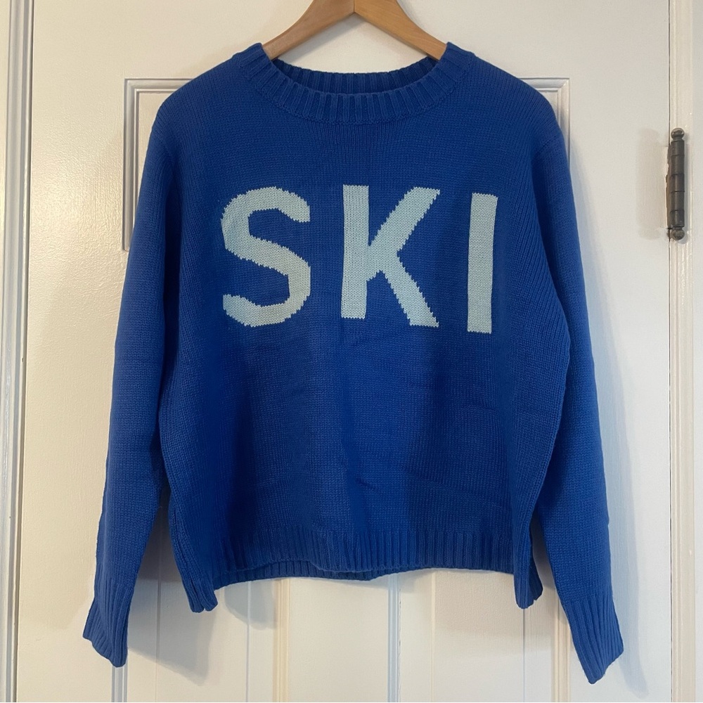 Panache Blue Crew Neck Sweater - SKI